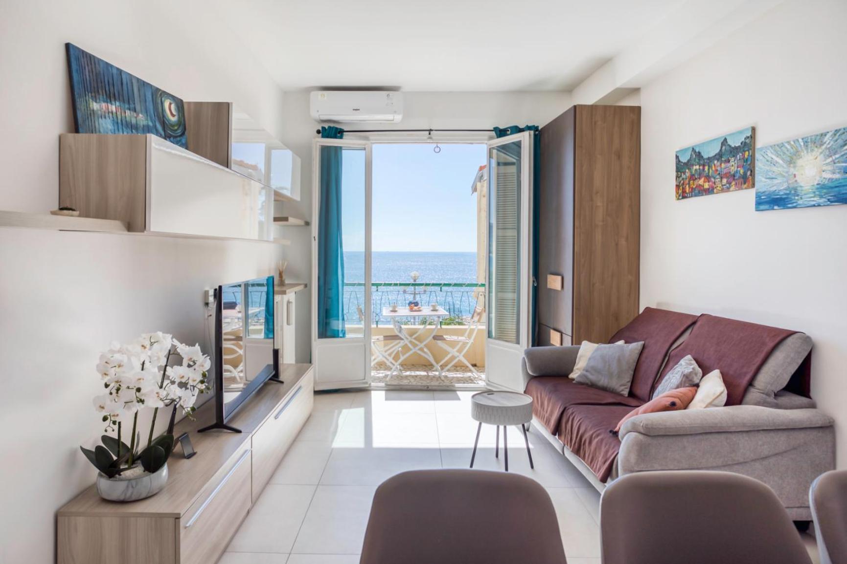 #35 Promenade Vue Proche Aeroport Balcon &ac Apartment Nizza